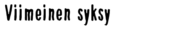 Viimeinen syksy font preview